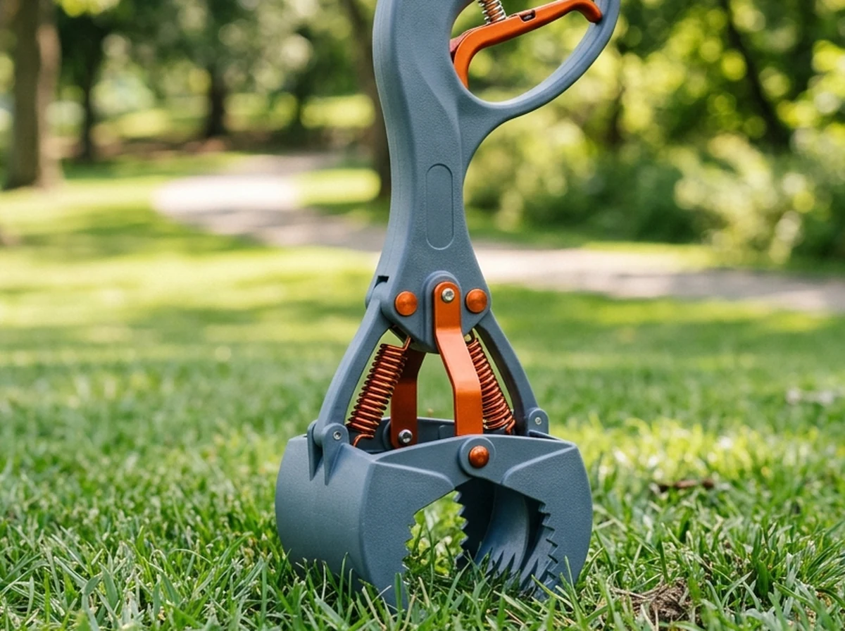 Clamp Firmly Around Waste on Grass